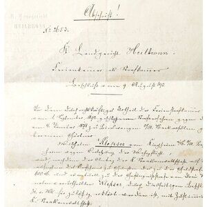 1893 Subpoena Charges Of Wilhelm Klepser Draft Dodging Military Law Germany E88L